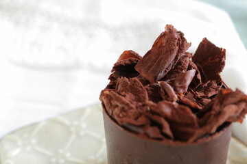 chocolate cake bitter chocolate plate