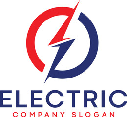 Gear Lightning Electric Logo With Lighting Bolt 
