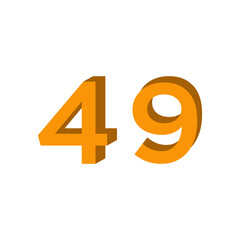 3d number logo , template element logo best style