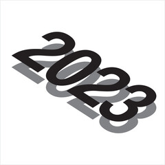 2023 Symbol With Isometric Concept Png