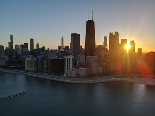 Fototapeta na wymiar view of lake shore drive Chicago 