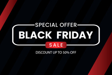 Special offer black friday sale social media banner template