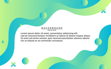 Abstract Liquid shape background. Green white fluid vector banner template for social media, web sites