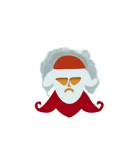 Santa Claus logo in red dress