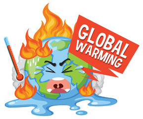 Global warming vector concept