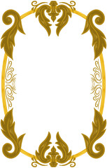 frame gold ornament design for postcard design template 