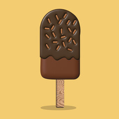 chocolate ice cream with chocolate