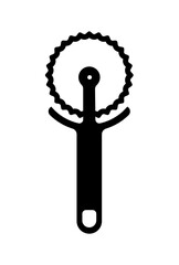 Pizza cutter  vector icon illustration