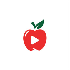 Apple icon logo. Apple vector illustration design icon logo template.