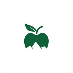 Apple icon logo. Apple vector illustration design icon logo template.