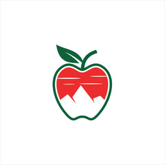 Apple icon logo. Apple vector illustration design icon logo template.