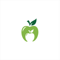 Apple icon logo. Apple vector illustration design icon logo template.