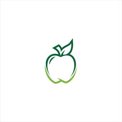 Apple icon logo. Apple vector illustration design icon logo template.