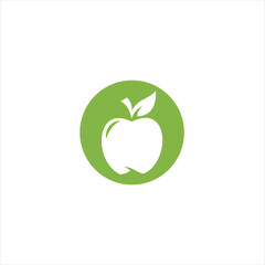 Apple icon logo. Apple vector illustration design icon logo template.