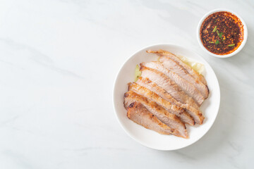 Thai Grilled Pork Neck with Spicy Dipping Sauce