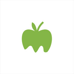 Apple icon logo. Apple vector illustration design icon logo template.