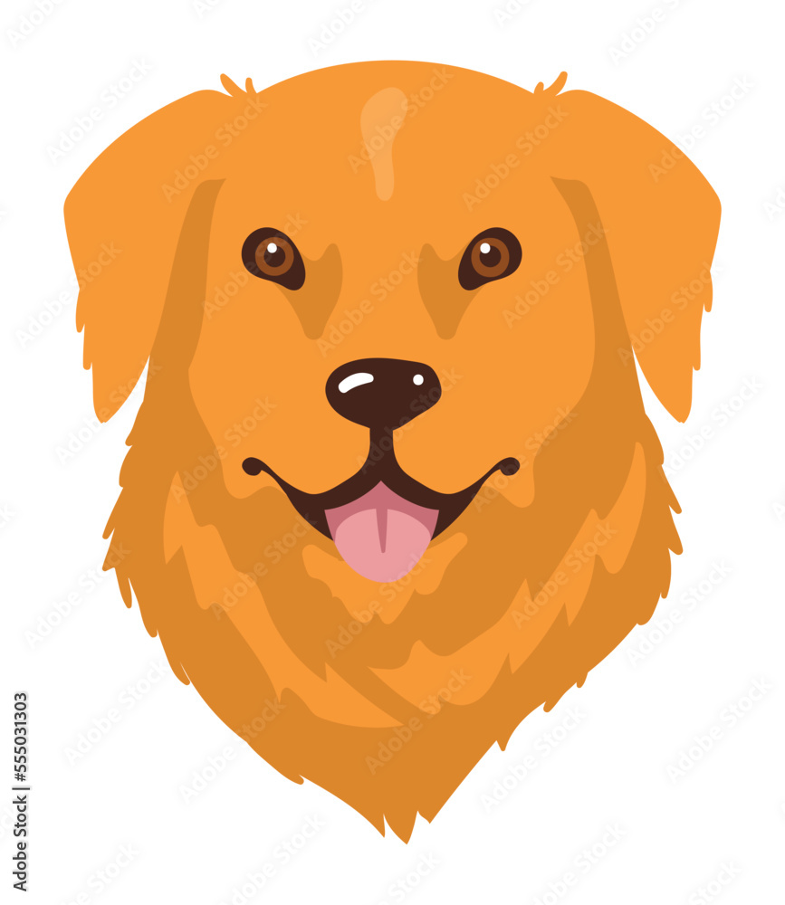 Sticker retriever dog mascot