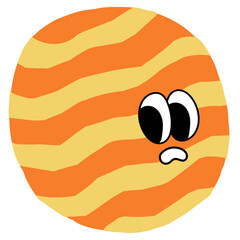 Cute venus vector illustration in flat color design