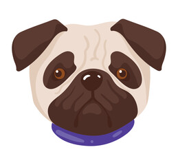 pug dog mascot