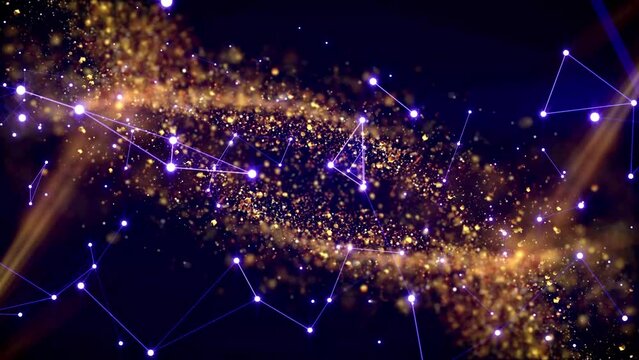 gold particles background motion graphics intro