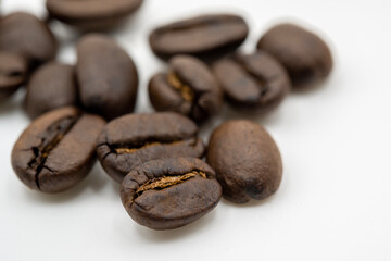 Granos de café  seleccionado recién tostado