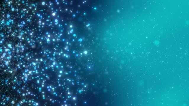 Sparkling blue gradient background. Loop animation for portrait screen.