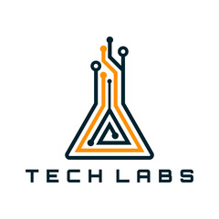 lab logo design icon vector