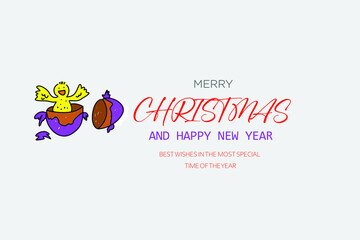 Merry Christmas and Happy New Year Cards Design. You can print it out and give it to someone. Wish your loved ones a Happy New Year and welcome 2023 with this simple and elegant New Year’s card