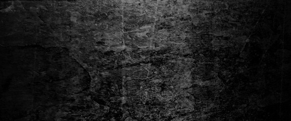 Stone black texture background. Dark cement, concrete grunge. dark Black stone cracked grunge concrete backdrop texture background, black horror wall background, dark slate background toned classic.