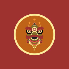 lion dance vector design inspiration