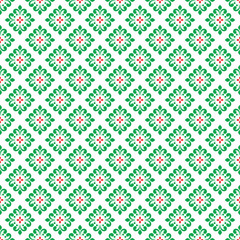 Colored Asian traditional pattern on white background. Ancient historical art pattern. Cultural heritage artwork.