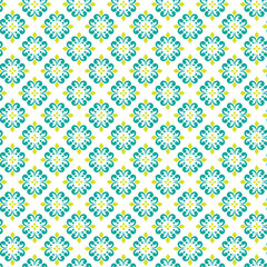 Colored Asian traditional pattern on white background. Ancient historical art pattern. Cultural heritage artwork.
