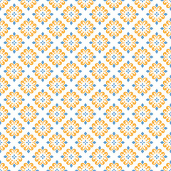 Colored Asian traditional pattern on white background. Ancient historical art pattern. Cultural heritage artwork.