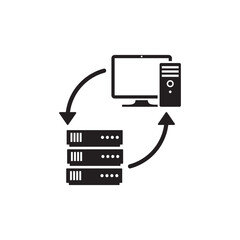 computer server icon , database icon