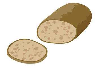 一切れスライスしたライ麦パン