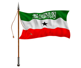 National flag  of Somaliland. Background  with flag  of Somaliland