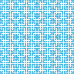White line and square pattern on blue background. Tradition Chinese pattern backdrop.