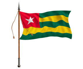 National flag of  Togo. Background  with flag of Togo.