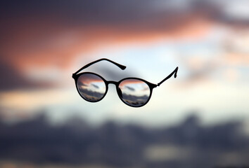 glasses in the sky