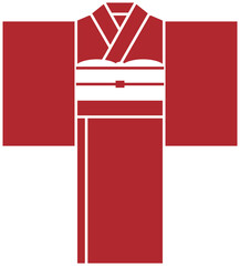 This is the traditional Japanese "kimono" red icon.