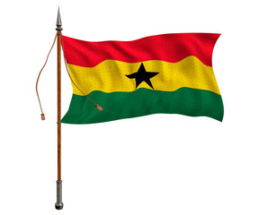 National flag of Ghana. Background  with flag of Ghana.