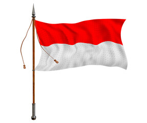 National flag of indonesia. Background  with flag of indonesia