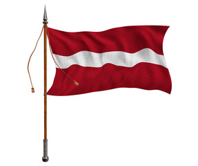 National Flag of Latvia. Background  with flag  of Latvia