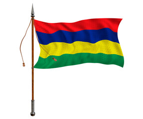 National flag of Mauritius. Background  with flag of Mauritius.