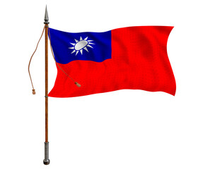 National flag of Taiwan.  Background  with flag of Taiwan.