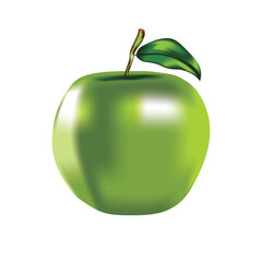 3d realistic apple fruit vector. green apple vector