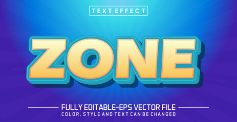 Editable Zone text style effect - Zone text style theme