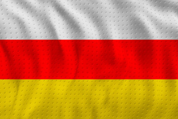 National flag of  South Ossetia. Background  with flag  of  South Ossetia