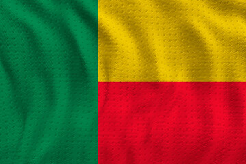 National flag of Benin. Background  with flag  of  Benin.