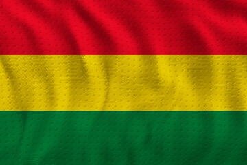 National flag of Bolivia. Background  with flag of Bolivia